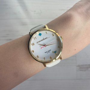 Kate Spade White "Somewhere..." Watch
